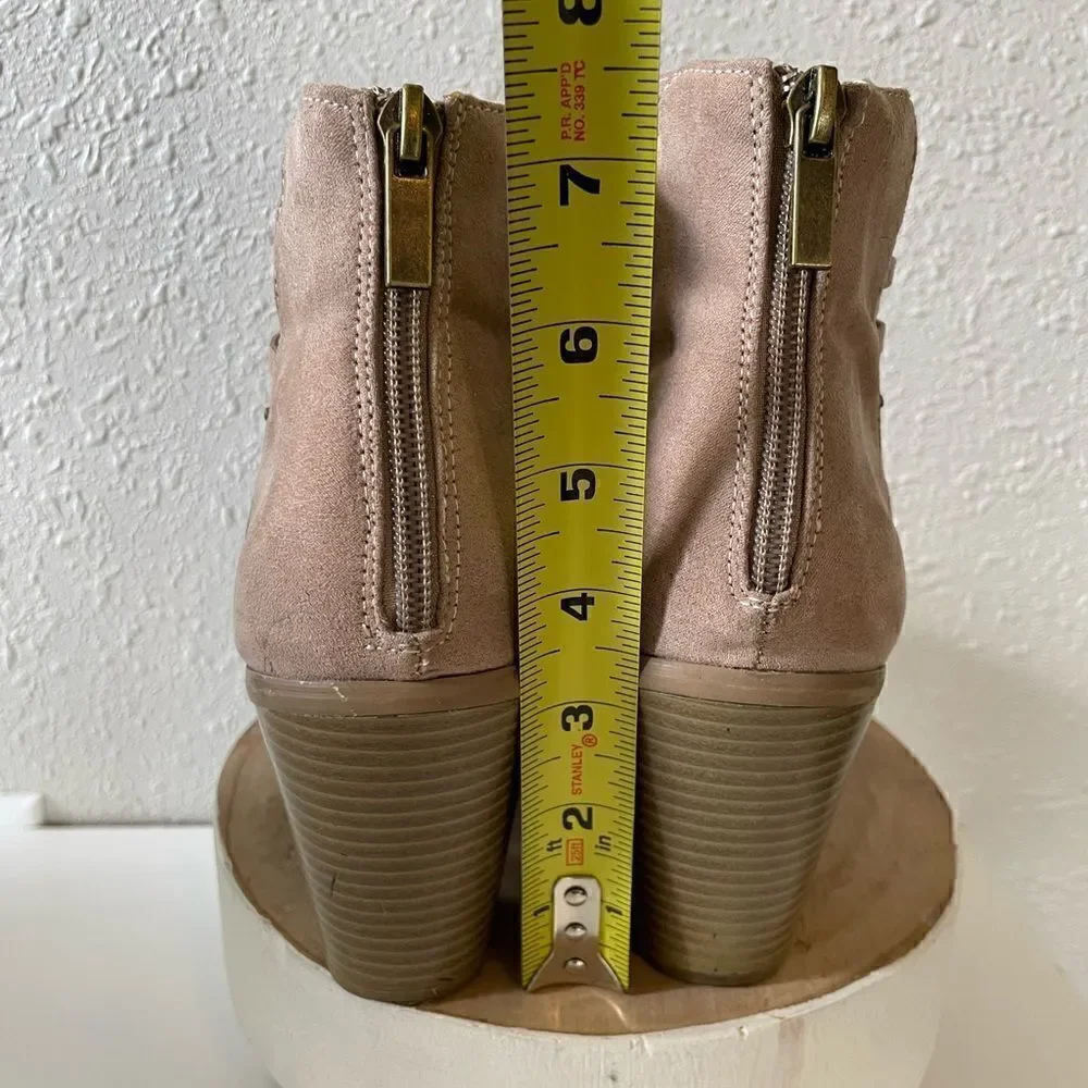 JustFab Zip Up Ankle Booties Size 10 EUC